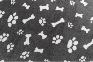 Trixie Kenny, kocyk, szary, plusz, 150 × 100 cm 3