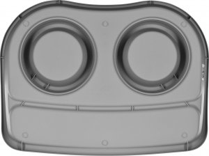 Barry King Zestaw: 2x miska 1,3L ze stali nierdzewnej + podkładka dla psów, szary, 66x49x12cm 6