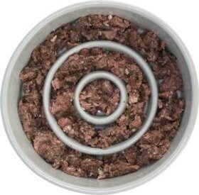 Trixie Slow Feeding, miska ceramiczna, dla psa/kota, szaro/niebieska, 0.45 l/? 14 cm, spowalniająca jedzenie 6