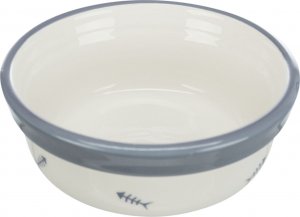 Trixie Miska ceramiczna, dla kota, biało/niebieska, 0,3 l/ 12 cm, pasuje do TX-24790 1