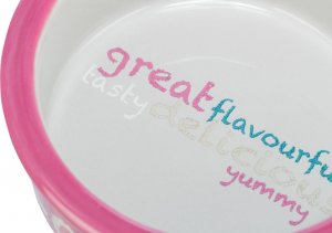 Trixie Miska ceramiczna, dla kota, różowo/szara, 0,3 l/ 12 cm, pasuje do TX-24791 2