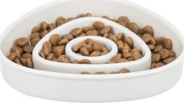 Trixie Slow Feeding, miska, dla kota, szara, plastik/TPR, 0,35 l/15×15 cm, spowalniająca jedzenie 3