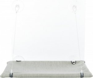 Trixie Mata do leżenia na szybę, welur, szara, 50x30 cm (TX-43209) 4