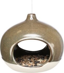 Trixie Miska na karmę, dla ptaków, ceramiczna, kolor leśny, 12x14x12 cm, zawieszana 4