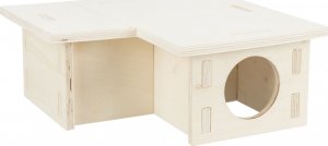 Trixie Domek trzykomorowy, dla chomików/koszatniczek, drewno, 30 × 12 × 30 cm 1