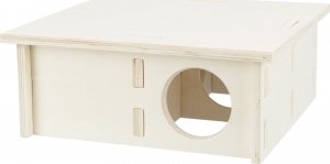 Trixie Domek czterokomorowy, dla myszy/chomików, drewno, 25 × 10 × 25 cm 1