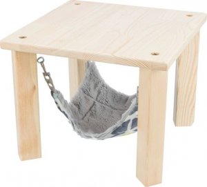 Trixie Kryjówka z hamakiem, dla królików miniaturowych, drewno/plusz, 37 × 29 × 37 cm 3