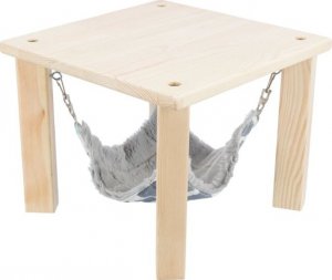 Trixie Kryjówka z hamakiem, dla królików miniaturowych, drewno/plusz, 37 × 29 × 37 cm 6