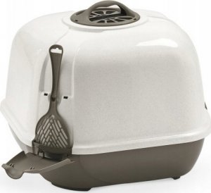 Barry King Kuweta zamykana narożna dla kota ROOMY, brąz/beż, 54x38,5x38cm 2