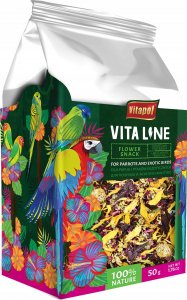 Vitapol Vitaline Kwiatowa przekąska dla papug i ptaków egzotycznych 50g, 4szt/disp 1