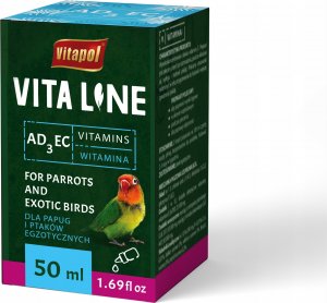 Vitapol Vitaline AD3EC dla ptaków egzotycznych 50ml 2