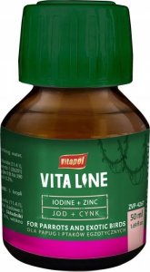 Vitapol Vitaline Cynk + jod dla ptaków egzotycznych 50ml 1