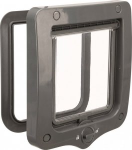 Trixie Drzwiczki dla kota 2-Way, 20 × 22 cm, szare 2