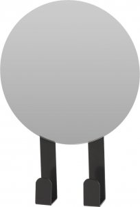 Lusterko kosmetyczne H&S Decoration Lusterko ścienne OKRĄGŁE bez ramki haczyki 13cm 2