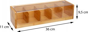 5five Drewniana herbaciarka Pudełko na torebki herbat 3