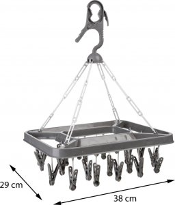 Suszarka na pranie 5five Suszarka na bieliznę z żabkami Wisząca Plastikowa 3