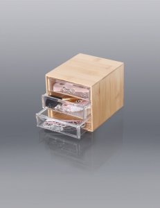 H&S Decoration Bambusowa szkatułka na biżuterię ORGANIZER 15x12cm 5