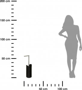 5five Stojący uchwyt Czarny Na papier toaletowy Metalowy 3