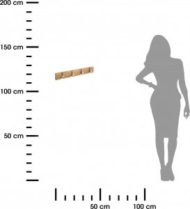 5five Nowoczesny wieszak NA UBRANIA ścianę Chowane haki 3