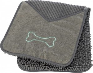Trixie Ręcznik, dla psa/kota, szary, mikrofibra, 78x32cm, z kieszeniami na dłonie 1