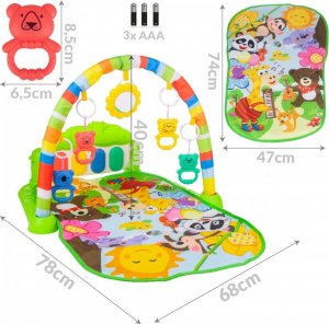 MalPlay Mata Interaktywna Edukacyjna Z Pianinkiem i Grzechotkami Słoneczko 2
