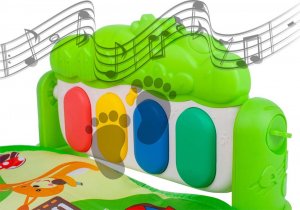 MalPlay Mata Interaktywna Edukacyjna Z Pianinkiem i Grzechotkami Słoneczko 7