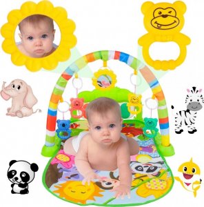 MalPlay Mata Interaktywna Edukacyjna Z Pianinkiem i Grzechotkami Słoneczko 8