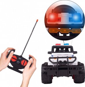 MalPlay Samochód Auto Policja Monster Truck Zdalnie Sterowany Rc 10