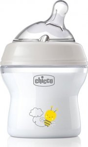Chicco CHICCO_NaturalFeeling Butelka plastikowa 150ml ze smoczkiem silikonowym przepływ wolny 0m+ 1