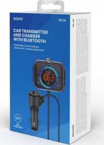 Transmiter FM Savio Savio TR-14 Transmiter FM z Bluetooth i ładowarką PD 10