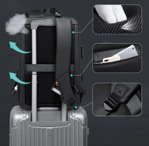 Plecak Mozos PM37 na laptopa antykradzieżowy USB 20-32L TSA 6
