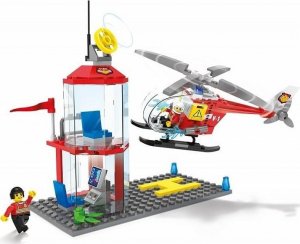 Blocki KLOCKI LEGO CITY Straż Pożarna 3w1 - Wóz Strażacki, Helikopter, Komenda STRAŻY POŻARNEJ z LĄDOWISKIEM - 238 elementów 4
