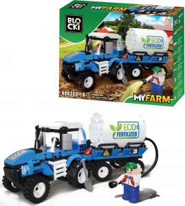 Blocki KLOCKI LEGO MYFARM Traktor z Przyczepą Beczkowozem Beczkowóz Ciągnik - FARMA BLOCKI 170 elementów NA PREZENT 2