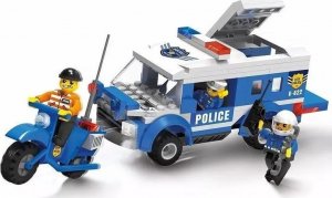 Blocki KLOCKI LEGO POLICJA Pościg Policyjny za Bandytą - 2w1 BLOCKI MOTOR SAMOCHÓD RADIOWÓZ - 188 elementów NA PREZENT 5
