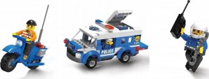 Blocki KLOCKI LEGO POLICJA Pościg Policyjny za Bandytą - 2w1 BLOCKI MOTOR SAMOCHÓD RADIOWÓZ - 188 elementów NA PREZENT 6