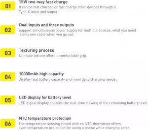 Powerbank Baseus Bipow Digital Display 15W Overseas Edition 20000mAh Czarny 11