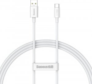 Kabel USB Baseus USB-A - USB-C 1 m Biały (CAYS000902) 1