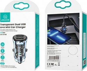 Ładowarka Usams Ładowarka samochodowa USAMS C31 3A 2xUSB-A Fast Charge niebieski/blue CC162CC02 11