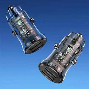 Ładowarka Usams Ładowarka samochodowa USAMS C31 3A 2xUSB-A Fast Charge niebieski/blue CC162CC02 2