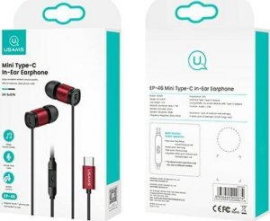 Słuchawki Usams Słuchawki USAMS EP-46 USB-C czerwony/red 1,2m HSEP4604 9