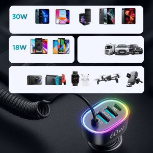 Ładowarka Joyroom JR-CL19 2x USB-A 2x USB-C  (JR-CL19) 9