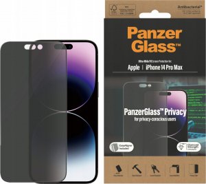 PanzerGlass PanzerGlass Ultra-Wide Fit iPhone 14 Pro Max 6,7" Privacy Screen Protection Antibacterial Easy Aligner Included P2786 1