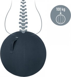 Leitz PIŁKA DO SIEDZENIA LEITZ ERGO COSY AKSAMITNY SZARY 5