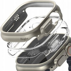 Ringke RINGKE SLIM 2-PACK APPLE WATCH ULTRA (49 MM) CLEAR & TITANIUM GREY 2