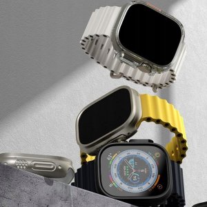 Ringke RINGKE SLIM 2-PACK APPLE WATCH ULTRA (49 MM) CLEAR & TITANIUM GREY 5