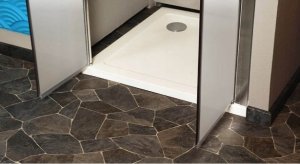 HDL Wahadłowe Drzwi Prysznicowe 120x195 Szkło Mleczne 5