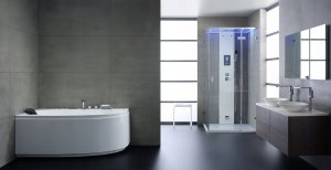 Wanna AWT Narożna Wanna Z Hydromasażem 150/100 Z Baterią 5