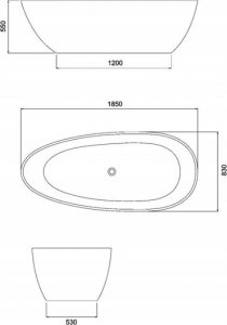 Wanna EAGO Wolnostojąca wanna z konglomeratu 185x83 gat2 12