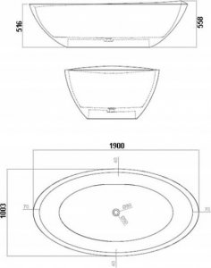 Wanna EAGO Wanna wolnostojąca z konglomeratu 190x100 gat2 12