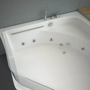 Wanna HDL Dwuosobowa wanna narożna z hydromasażem 150x150x55 5